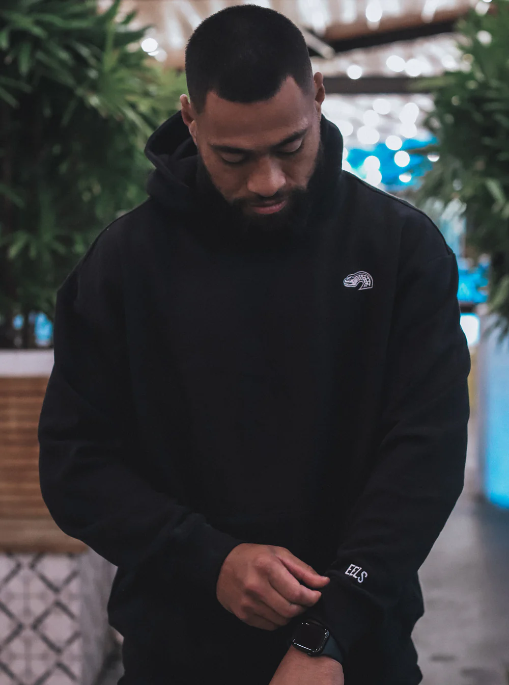 Everyday Eel Adult's Black Hoodie - Image 3