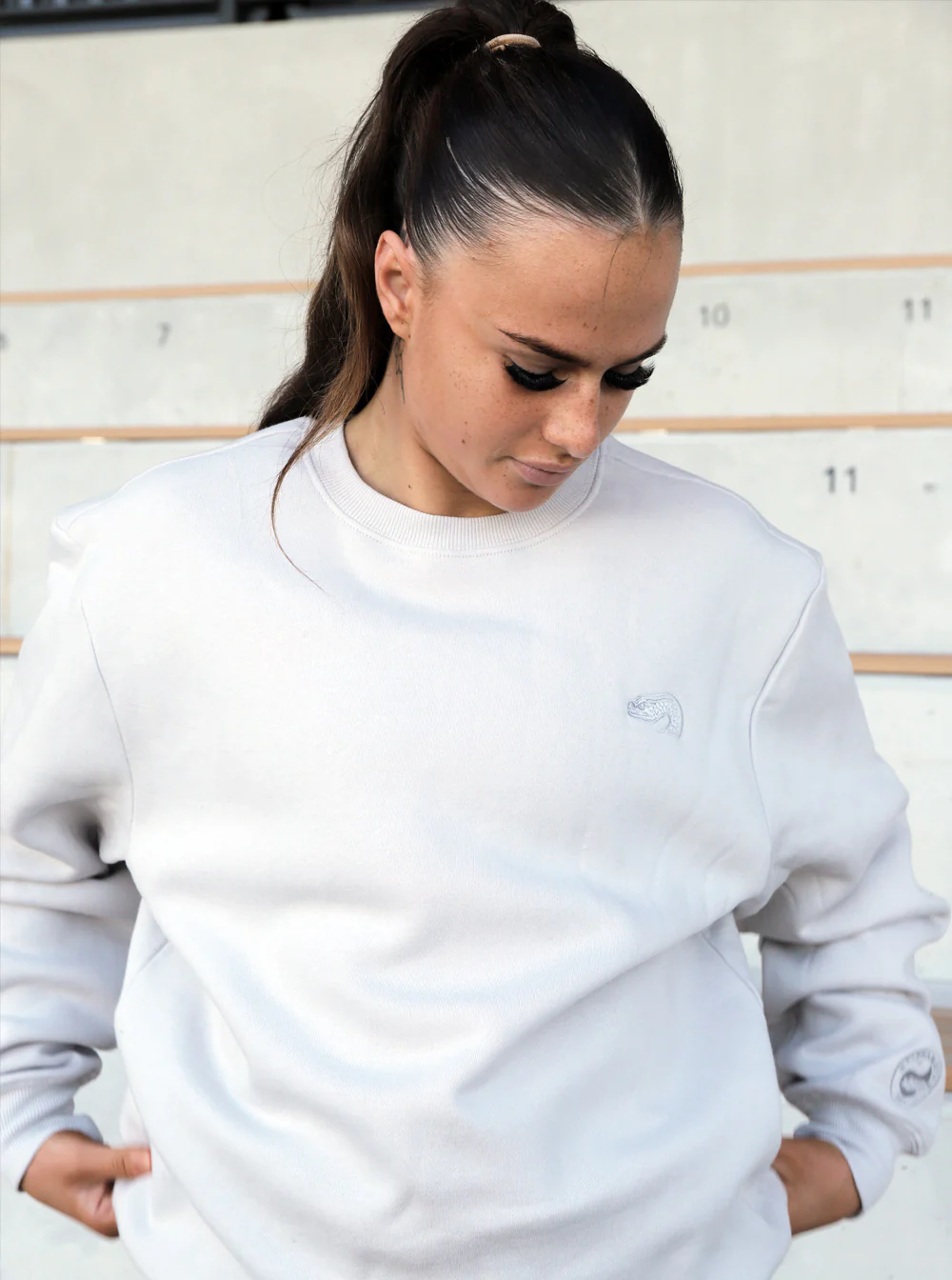 Everyday Eel Adult's Light Grey Crew - Image 3