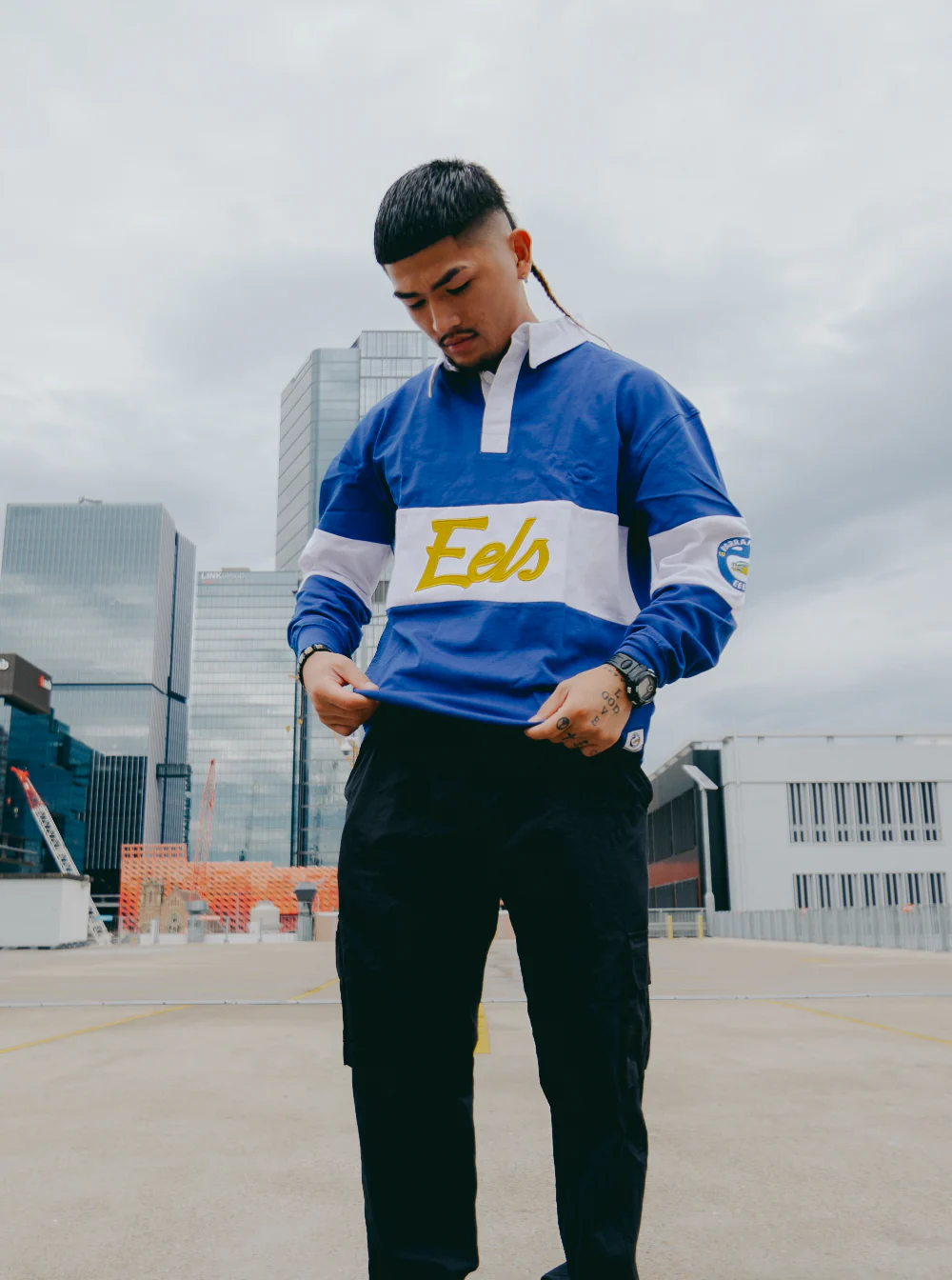 Parramatta Eels Adult League Long Sleeve Polo - Image 3