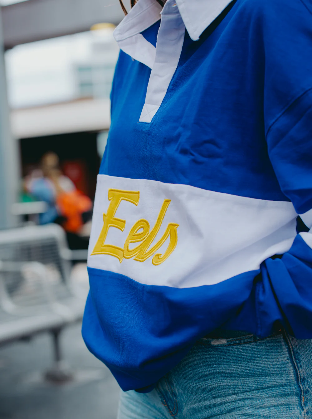 Parramatta Eels Adult League Long Sleeve Polo - Image 4