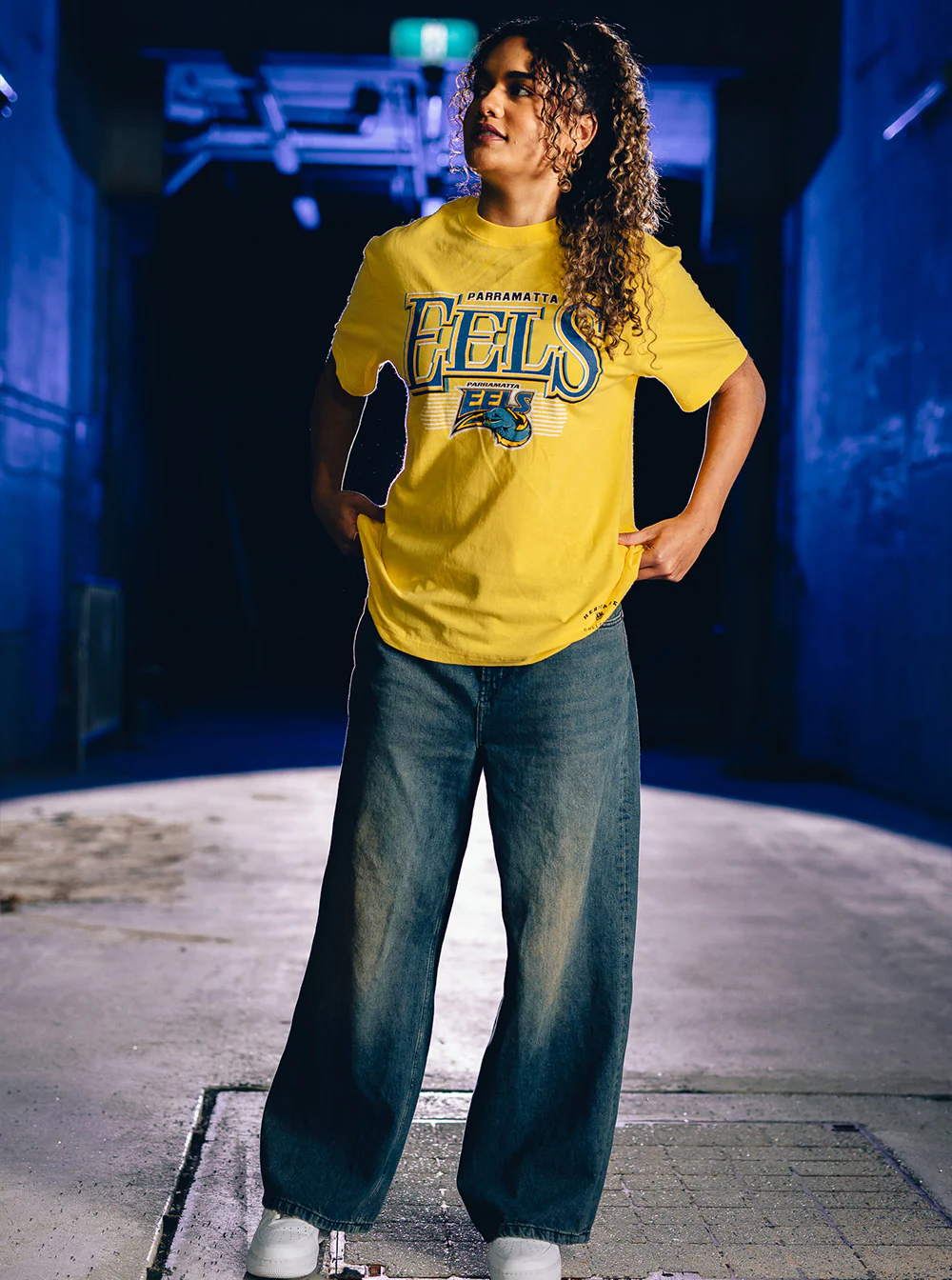 Parramatta Eels x Mitchell & Ness Bevelled Logo Tee - Image 2