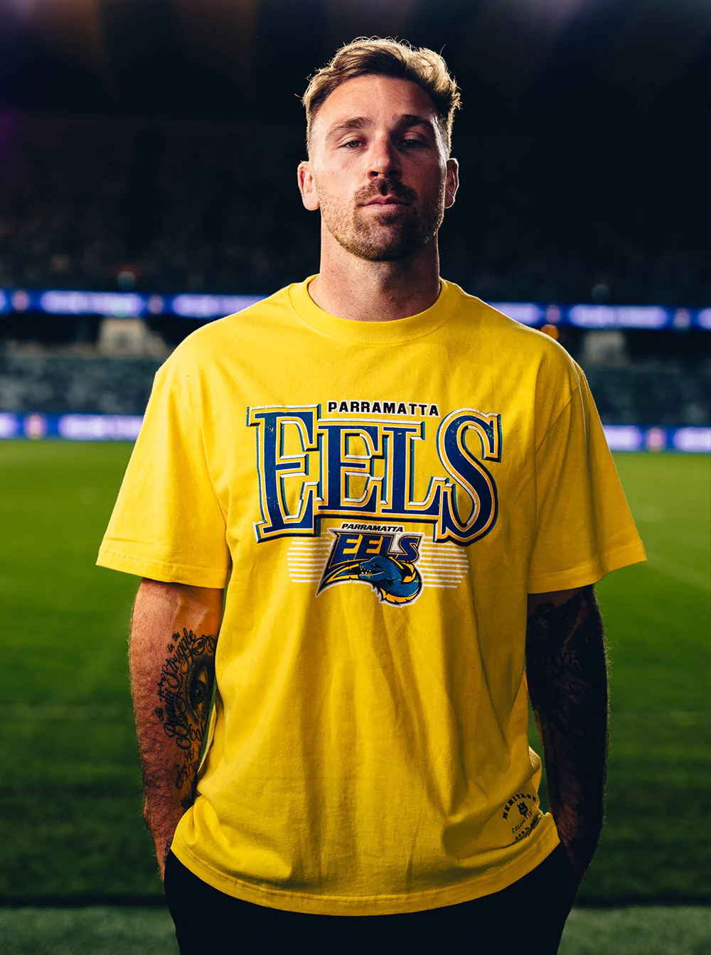 Parramatta Eels x Mitchell & Ness Bevelled Logo Tee - Image 3