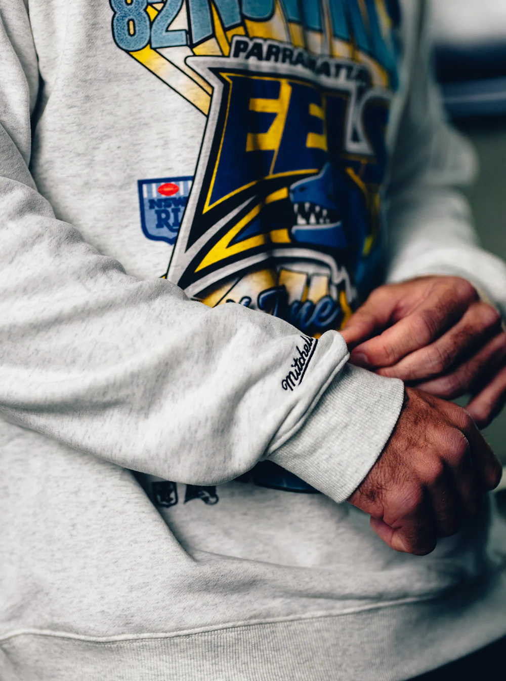Parramatta Eels x Mitchell & Ness Burst Out Crew - Image 4