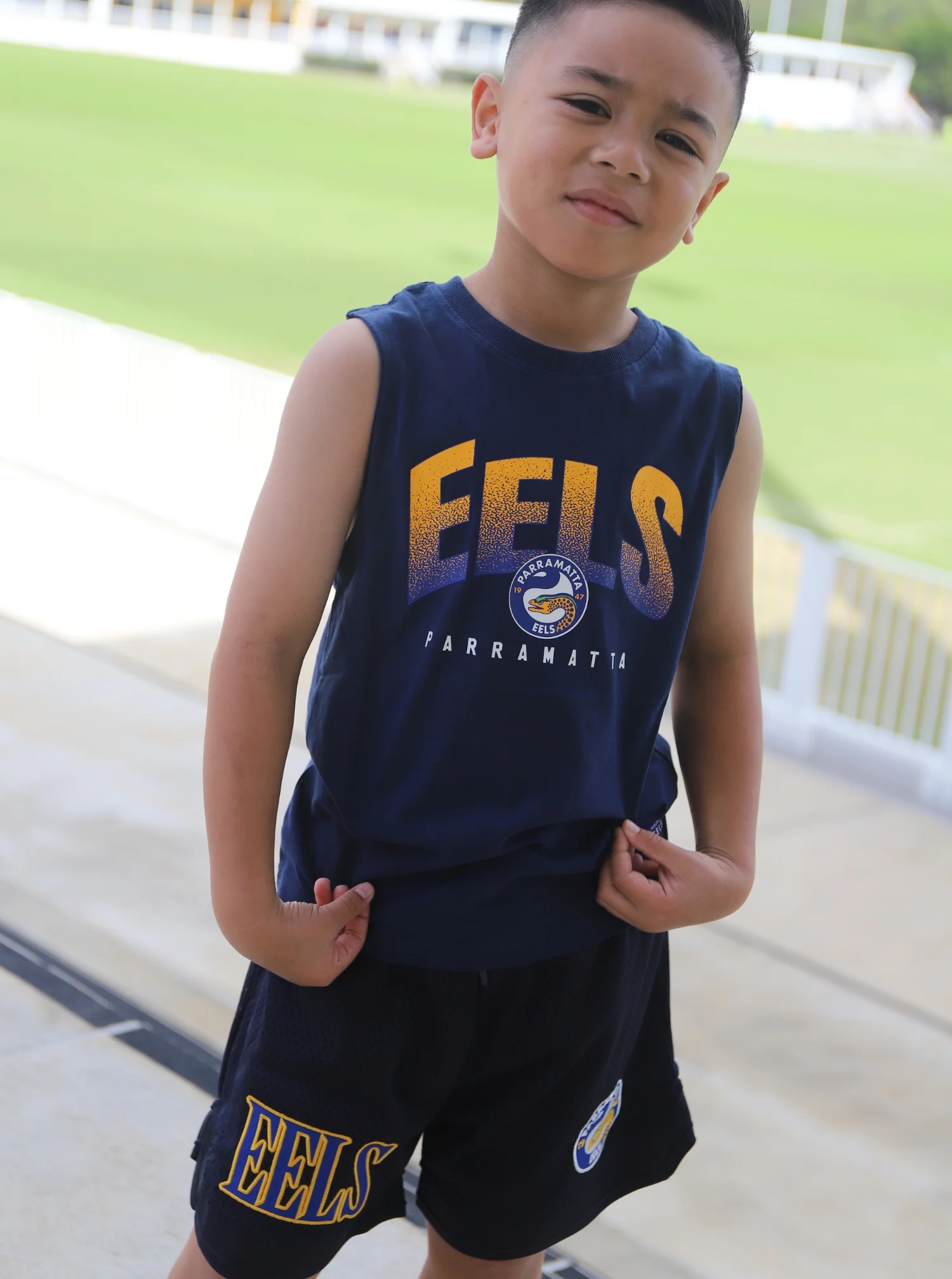 Parramatta Eels Bleacher Athletic Youth Basketball Short - Image 5