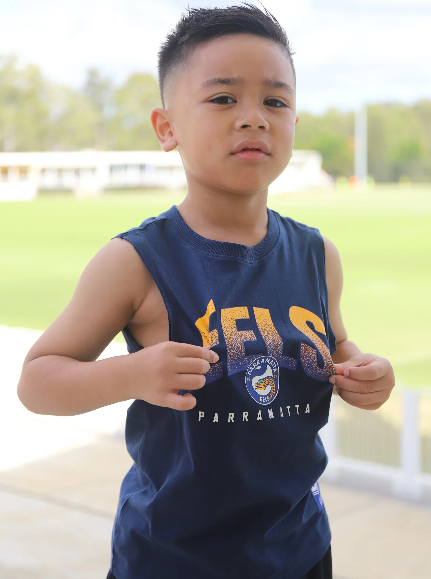 Parramatta Eels Bleacher Athletic Youth Muscle Tank - Image 3