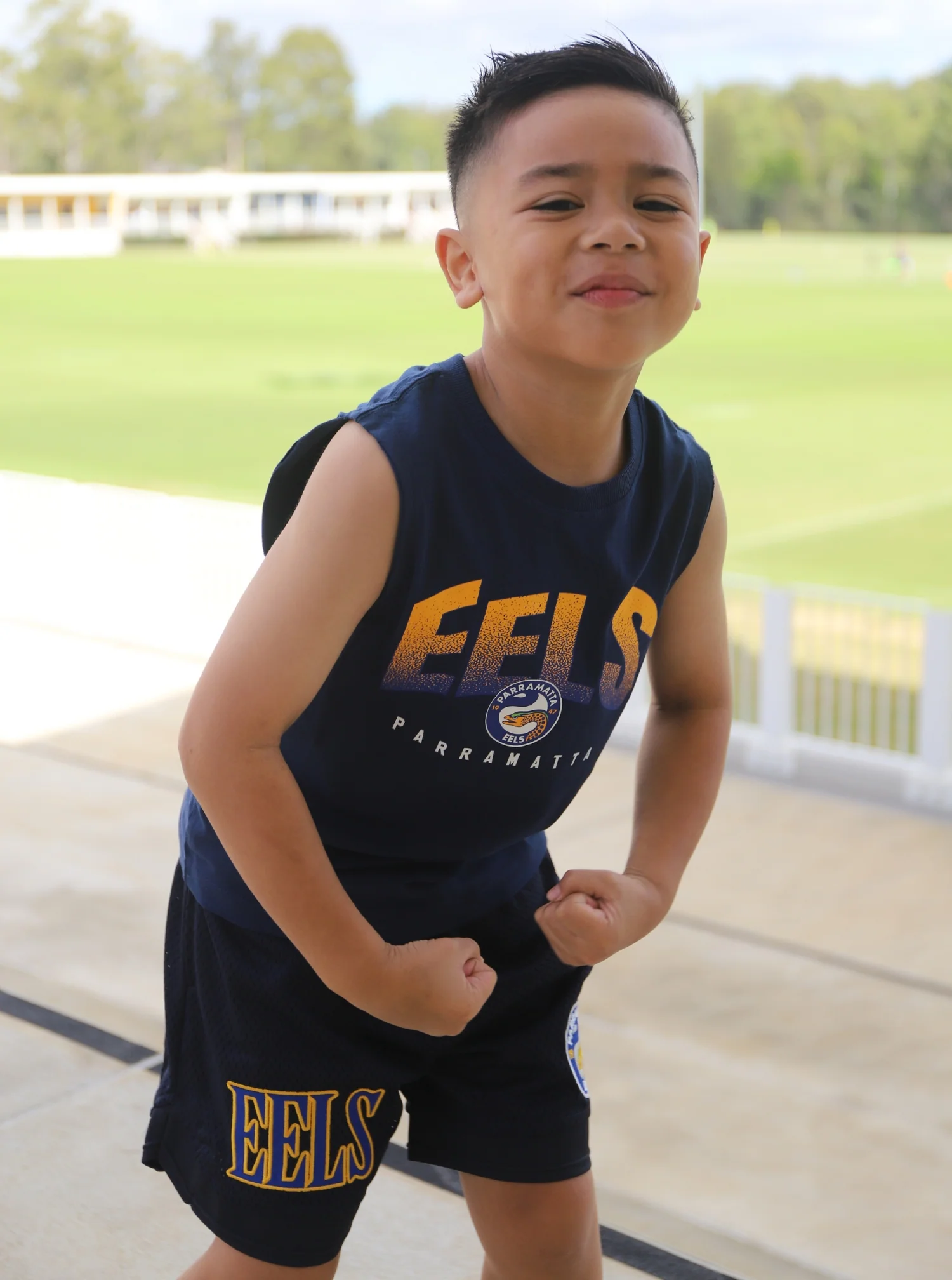 Parramatta Eels Bleacher Athletic Youth Muscle Tank - Image 4