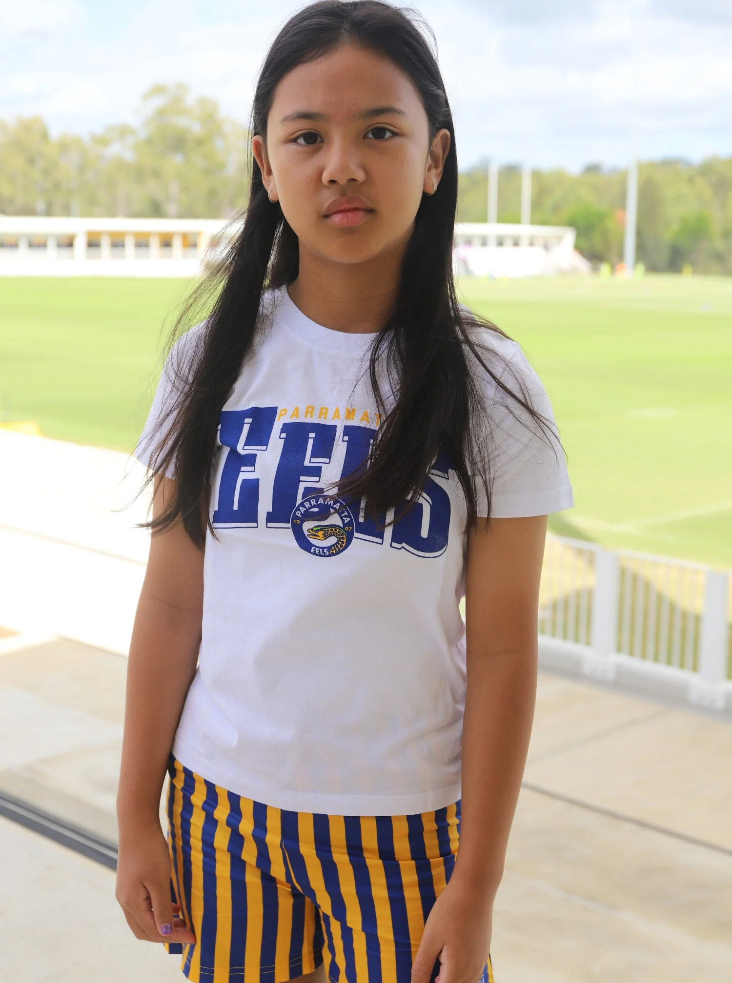 Parramatta Eels Bleacher Athletic Youth T-Shirt and Short PJ Set - Image 3