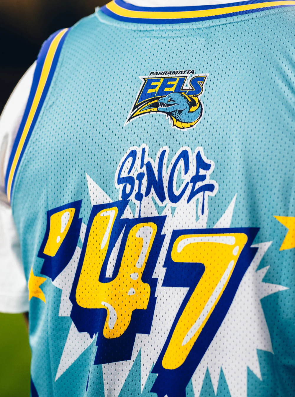 Parramatta Eels x Mitchell & Ness Graffiti Basketball Jersey - Image 3