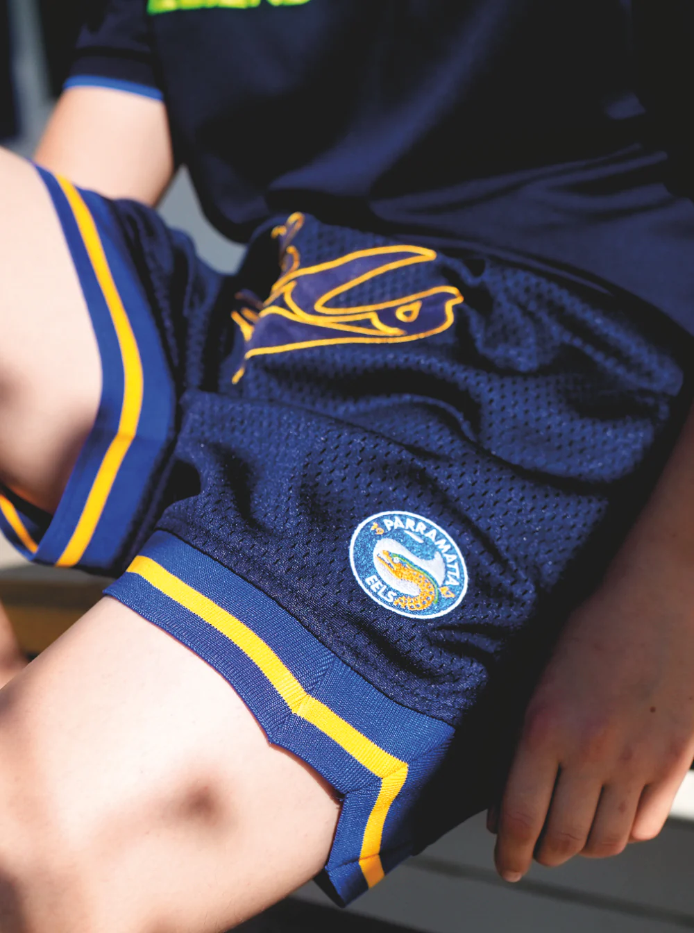 Parramatta Eels Kids Bleacher Athletic Basketball Shorts - Image 3