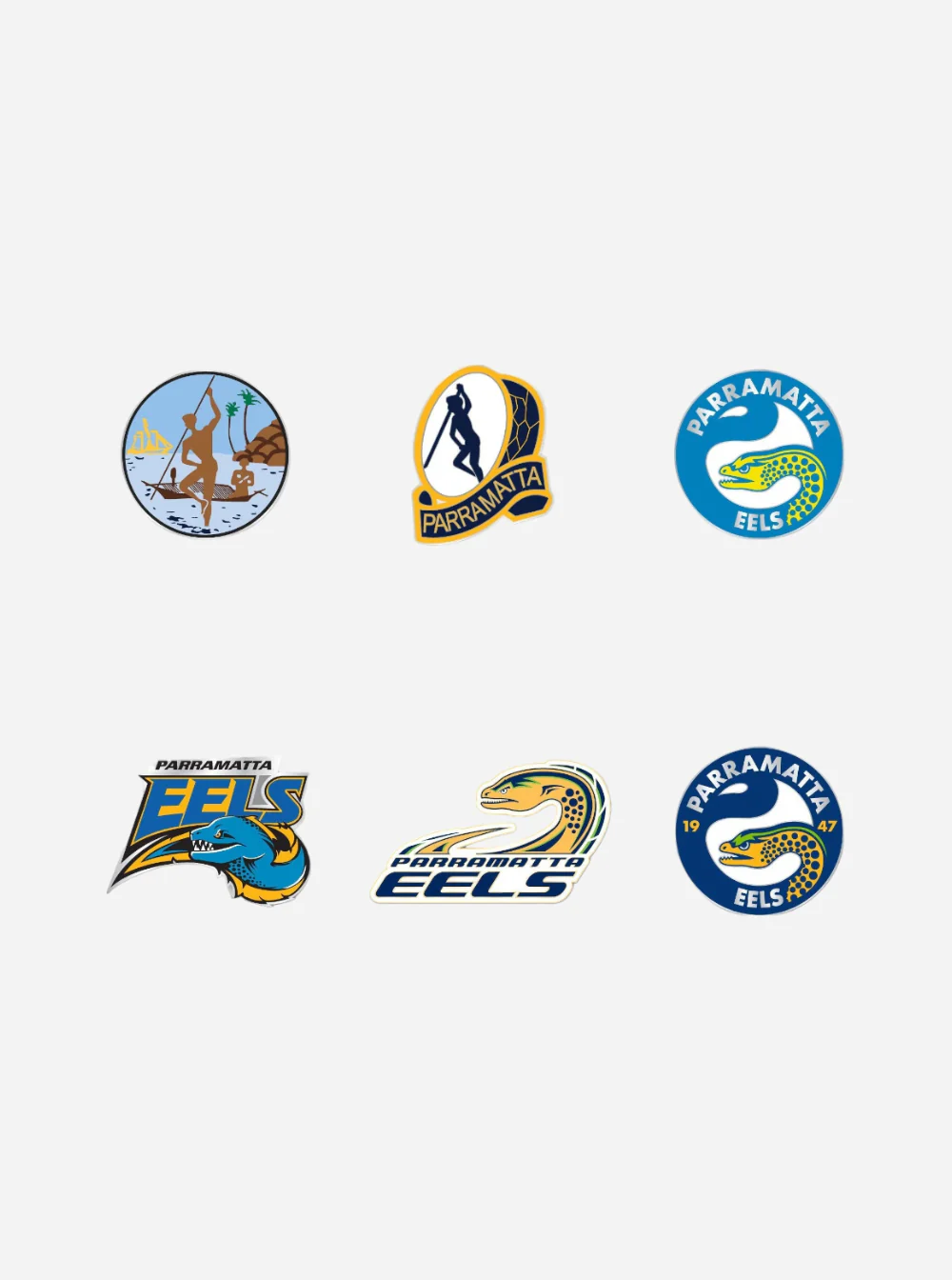 Parramatta Eels Logo Evolution Pin Set - Image 2